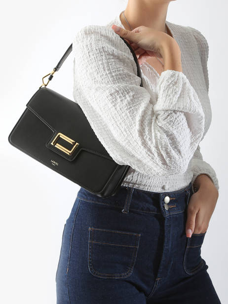 Schoudertassen Angele Leder Lancel Zwart angele A13149 ander zicht 1